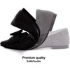 image:imageHee grand Womens Pointed Toe Flat Shoes Elegant Bow Knot Ballet Flats for Ladies Comfortable SlipOn LoafersBlack