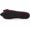 image:imageHee grand Womens Pointed Toe Flat Shoes Elegant Bow Knot Ballet Flats for Ladies Comfortable SlipOn LoafersBurgundy