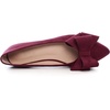 image:imageHee grand Womens Pointed Toe Flat Shoes Elegant Bow Knot Ballet Flats for Ladies Comfortable SlipOn LoafersBurgundy