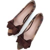 image:imageHee grand Womens Pointed Toe Flat Shoes Elegant Bow Knot Ballet Flats for Ladies Comfortable SlipOn LoafersCamouflage Brown