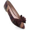 image:imageHee grand Womens Pointed Toe Flat Shoes Elegant Bow Knot Ballet Flats for Ladies Comfortable SlipOn LoafersCamouflage Brown