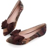 image:imageHee grand Womens Pointed Toe Flat Shoes Elegant Bow Knot Ballet Flats for Ladies Comfortable SlipOn LoafersCamouflage Brown