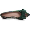 image:imageHee grand Womens Pointed Toe Flat Shoes Elegant Bow Knot Ballet Flats for Ladies Comfortable SlipOn LoafersCamouflage Green