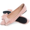 image:imageHee grand Womens Pointed Toe Flat Shoes Elegant Bow Knot Ballet Flats for Ladies Comfortable SlipOn LoafersCute Pink