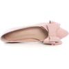 image:imageHee grand Womens Pointed Toe Flat Shoes Elegant Bow Knot Ballet Flats for Ladies Comfortable SlipOn LoafersCute Pink