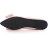 image:imageHee grand Womens Pointed Toe Flat Shoes Elegant Bow Knot Ballet Flats for Ladies Comfortable SlipOn LoafersCute Pink