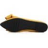 image:imageHee grand Womens Pointed Toe Flat Shoes Elegant Bow Knot Ballet Flats for Ladies Comfortable SlipOn LoafersDark Yellow