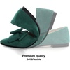 image:imageHee grand Womens Pointed Toe Flat Shoes Elegant Bow Knot Ballet Flats for Ladies Comfortable SlipOn LoafersGreen