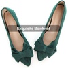 image:imageHee grand Womens Pointed Toe Flat Shoes Elegant Bow Knot Ballet Flats for Ladies Comfortable SlipOn LoafersGreen