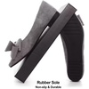 image:imageHee grand Womens Pointed Toe Flat Shoes Elegant Bow Knot Ballet Flats for Ladies Comfortable SlipOn LoafersGrey