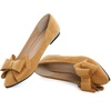 image:imageHee grand Womens Pointed Toe Flat Shoes Elegant Bow Knot Ballet Flats for Ladies Comfortable SlipOn LoafersKhaki