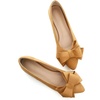 image:imageHee grand Womens Pointed Toe Flat Shoes Elegant Bow Knot Ballet Flats for Ladies Comfortable SlipOn LoafersKhaki