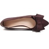 image:imageHee grand Womens Pointed Toe Flat Shoes Elegant Bow Knot Ballet Flats for Ladies Comfortable SlipOn LoafersLatte Brown