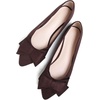 image:imageHee grand Womens Pointed Toe Flat Shoes Elegant Bow Knot Ballet Flats for Ladies Comfortable SlipOn LoafersLatte Brown