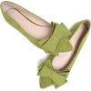 image:imageHee grand Womens Pointed Toe Flat Shoes Elegant Bow Knot Ballet Flats for Ladies Comfortable SlipOn LoafersMustard Green