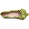 image:imageHee grand Womens Pointed Toe Flat Shoes Elegant Bow Knot Ballet Flats for Ladies Comfortable SlipOn LoafersMustard Green