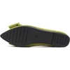 image:imageHee grand Womens Pointed Toe Flat Shoes Elegant Bow Knot Ballet Flats for Ladies Comfortable SlipOn LoafersMustard Green