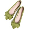 image:imageHee grand Womens Pointed Toe Flat Shoes Elegant Bow Knot Ballet Flats for Ladies Comfortable SlipOn LoafersMustard Green