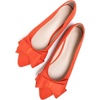image:imageHee grand Womens Pointed Toe Flat Shoes Elegant Bow Knot Ballet Flats for Ladies Comfortable SlipOn LoafersOrange