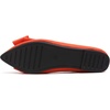 image:imageHee grand Womens Pointed Toe Flat Shoes Elegant Bow Knot Ballet Flats for Ladies Comfortable SlipOn LoafersOrange