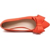 image:imageHee grand Womens Pointed Toe Flat Shoes Elegant Bow Knot Ballet Flats for Ladies Comfortable SlipOn LoafersOrange