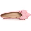 image:imageHee grand Womens Pointed Toe Flat Shoes Elegant Bow Knot Ballet Flats for Ladies Comfortable SlipOn LoafersPink