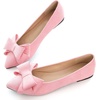 image:imageHee grand Womens Pointed Toe Flat Shoes Elegant Bow Knot Ballet Flats for Ladies Comfortable SlipOn LoafersPink