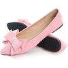 image:imageHee grand Womens Pointed Toe Flat Shoes Elegant Bow Knot Ballet Flats for Ladies Comfortable SlipOn LoafersPink