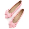 image:imageHee grand Womens Pointed Toe Flat Shoes Elegant Bow Knot Ballet Flats for Ladies Comfortable SlipOn LoafersPink