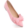 image:imageHee grand Womens Pointed Toe Flat Shoes Elegant Bow Knot Ballet Flats for Ladies Comfortable SlipOn LoafersPink