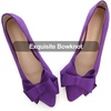 image:imageHee grand Womens Pointed Toe Flat Shoes Elegant Bow Knot Ballet Flats for Ladies Comfortable SlipOn LoafersPurple