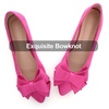image:imageHee grand Womens Pointed Toe Flat Shoes Elegant Bow Knot Ballet Flats for Ladies Comfortable SlipOn LoafersRose