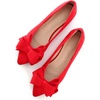 image:imageHee grand Womens Pointed Toe Flat Shoes Elegant Bow Knot Ballet Flats for Ladies Comfortable SlipOn LoafersWatermelon