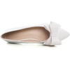 image:imageHee grand Womens Pointed Toe Flat Shoes Elegant Bow Knot Ballet Flats for Ladies Comfortable SlipOn LoafersWhite