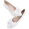 image:imageHee grand Womens Pointed Toe Flat Shoes Elegant Bow Knot Ballet Flats for Ladies Comfortable SlipOn LoafersWhite