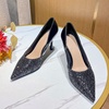 image:imageHee grand Womens Pointed Toe High Heels Glittering Sequins Dress Shoes for Wedding Party Stieletto PumpsGlitterblack