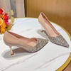 image:imageHee grand Womens Pointed Toe High Heels Glittering Sequins Dress Shoes for Wedding Party Stieletto PumpsGlitterchampagne