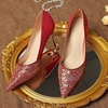 image:imageHee grand Womens Pointed Toe High Heels Glittering Sequins Dress Shoes for Wedding Party Stieletto PumpsGlitterred