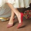 image:imageHee grand Womens Pointed Toe High Heels Glittering Sequins Dress Shoes for Wedding Party Stieletto PumpsGlitterred