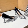 image:imageHee grand Womens Pointed Toe High Heels Glittering Sequins Dress Shoes for Wedding Party Stieletto PumpsSnakeblack