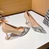 image:imageHee grand Womens Pointed Toe High Heels Glittering Sequins Dress Shoes for Wedding Party Stieletto PumpsSnakenude
