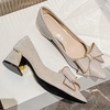 image:imageHee grand Womens Pointed Toe Rhinestone Bow Low Heel Pumps SlipOn Glitter Dress Shoes for Wedding Bridal Party Evening154apricot