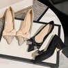 image:imageHee grand Womens Pointed Toe Rhinestone Bow Low Heel Pumps SlipOn Glitter Dress Shoes for Wedding Bridal Party Evening155apricot