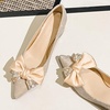 image:imageHee grand Womens Pointed Toe Rhinestone Bow Low Heel Pumps SlipOn Glitter Dress Shoes for Wedding Bridal Party Evening155apricot