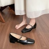image:imageHee grand Womens Pumps Low Heel Dress Shoes for Women Closed Toe Chunky Mary Jane Work Pumps ShoesBlack