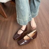 image:imageHee grand Womens Pumps Low Heel Dress Shoes for Women Closed Toe Chunky Mary Jane Work Pumps ShoesBrown
