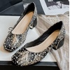 image:imageHee grand Womens Pumps Square Toe Chunky Block Heels Comfortable Low Heel Dress Shoes for Party OfficeBlack