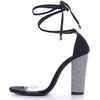 image:imageHee grand Womens Rhinestone Heels Gladiator Ankle Strappy High Heel Sandals Open Toe Chunky Dress Shoes for PartyBlack