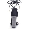 image:imageHee grand Womens Rhinestone Heels Gladiator Ankle Strappy High Heel Sandals Open Toe Chunky Dress Shoes for PartyBlack
