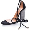 image:imageHee grand Womens Rhinestone Heels Gladiator Ankle Strappy High Heel Sandals Open Toe Chunky Dress Shoes for PartyBlack